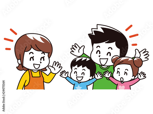 会話を楽しむ家族