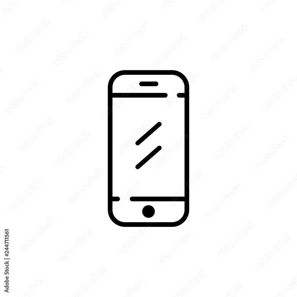 Mobile phone icon. Vector Symbol isolated on white background Mobile phone icon. Vector Symbol isolated on white background