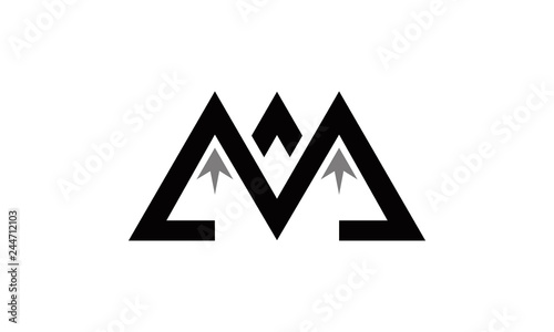 M logo mountain