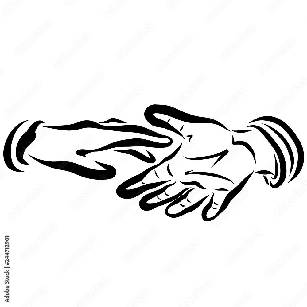 Obraz premium One hand reaches for the other hand, help and care