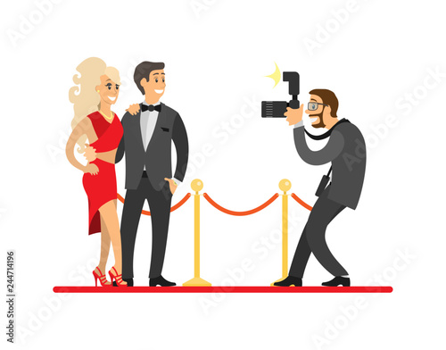 Paparazzi Taking Shot of Celebrities on Red Carpet