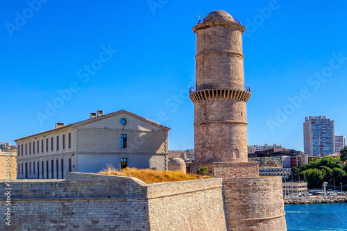 Obraz na płótnie Fort Saint Jean in port Vieux, Marseille, France w salonie