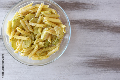 zucchini pasta with grated cheese
