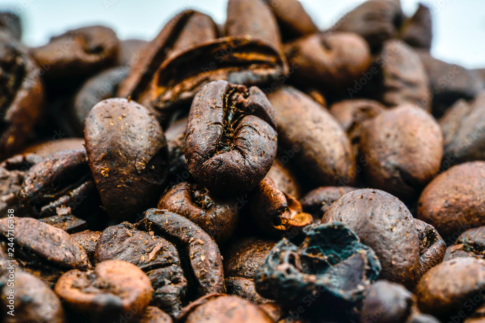 Coffee with close up view. Coffee with close up view.