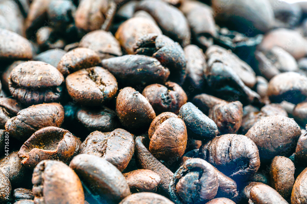 Coffee with close up view. Coffee with close up view.