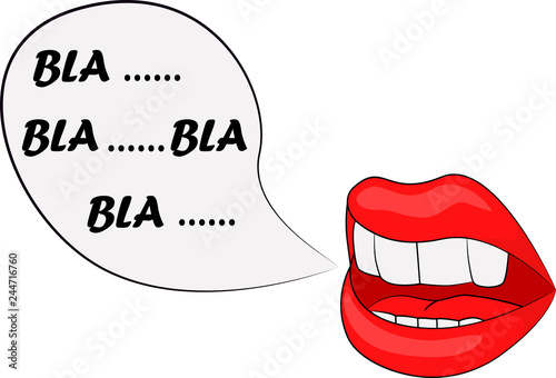  vector illustration mouth bla bla