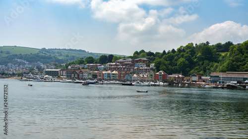 Boats in the Dartmouth Harbor in Devon, United Kingdom, May 18, 2018