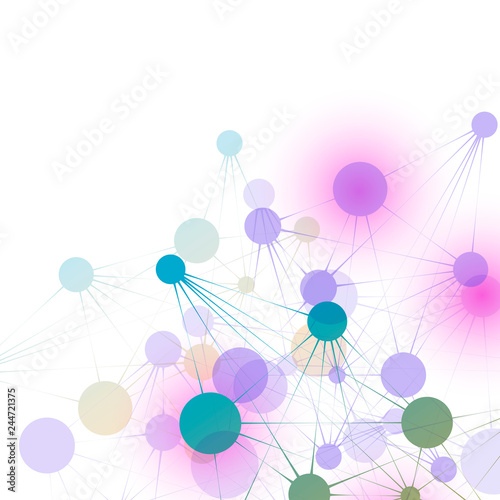 Abstract technology graphic background with connected lines and dots design