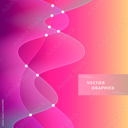 Vector illustration of northern lights background design template