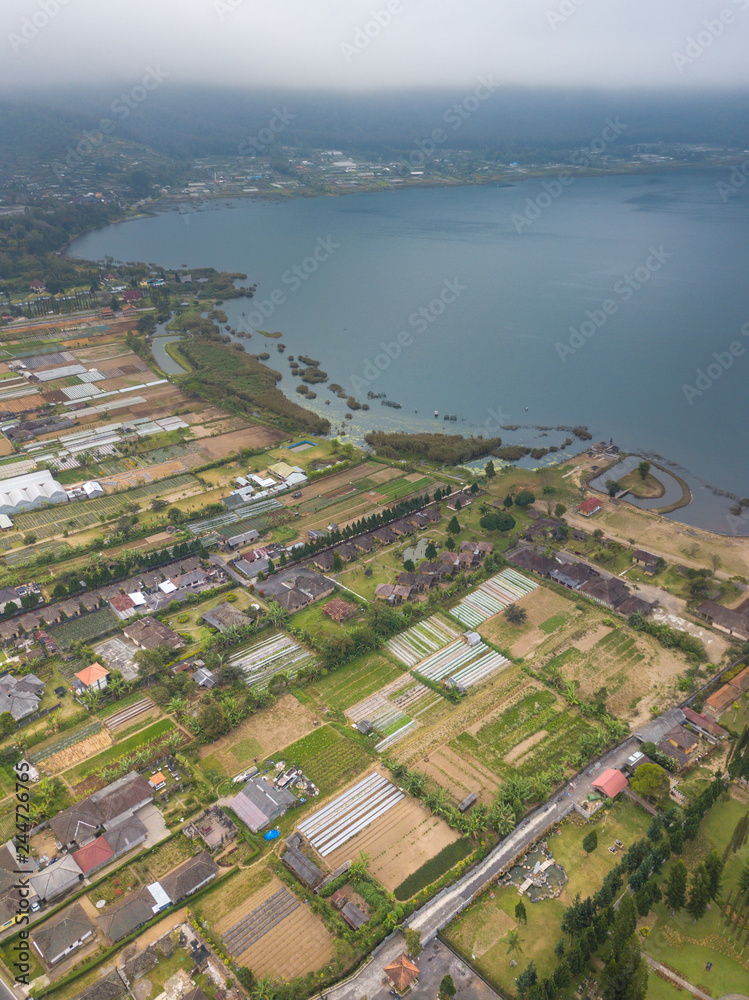 Fototapeta premium Countryside with aerial view.