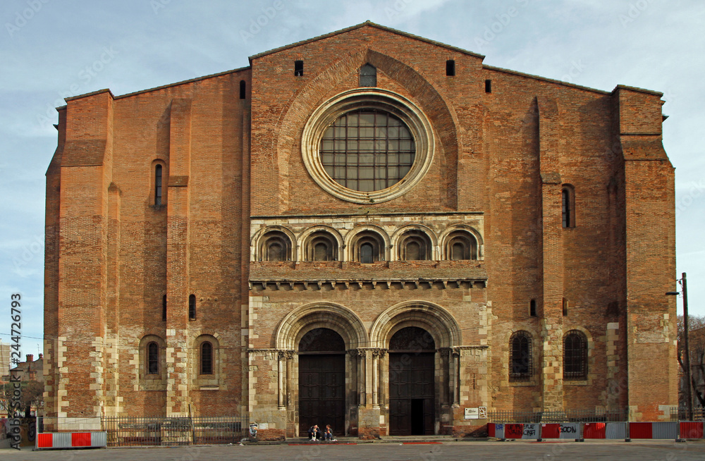 the basilica of Saint Sernin in Toulouse