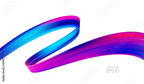 Modern colorful flow banner background. Abstract wave twisted liquid shape. Template for your design