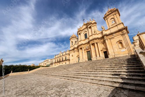 Noto town Sicily Italy - Cathedral of San Nicolo