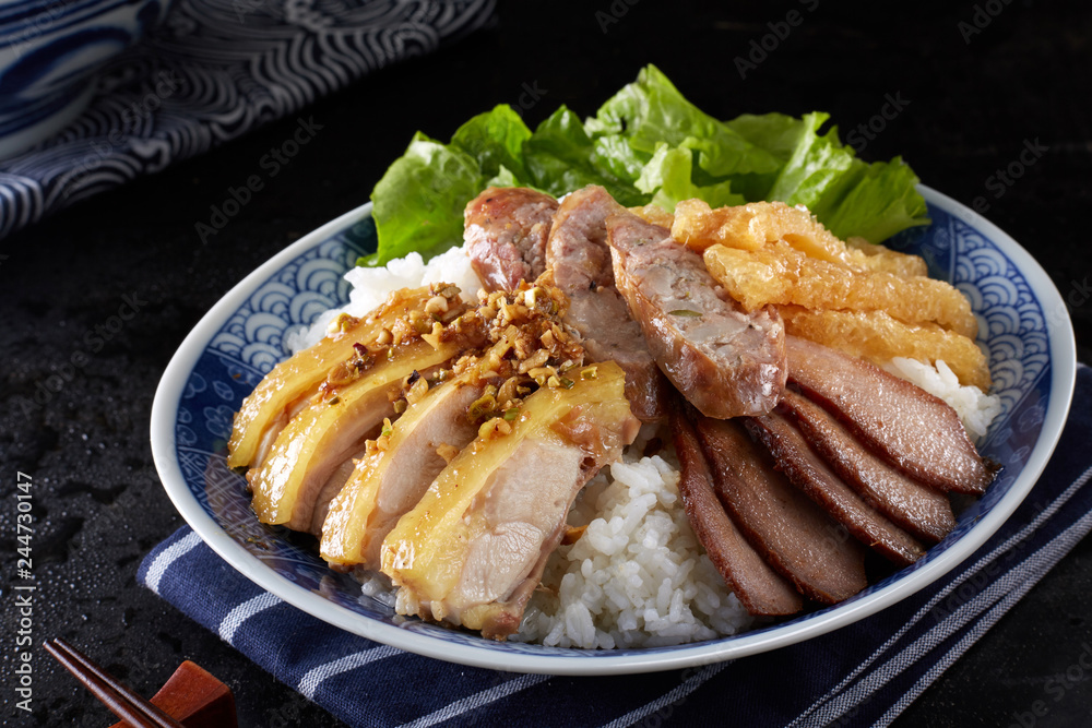 Chinese Cuisine, chicken, pork barbecued, chicken Rice