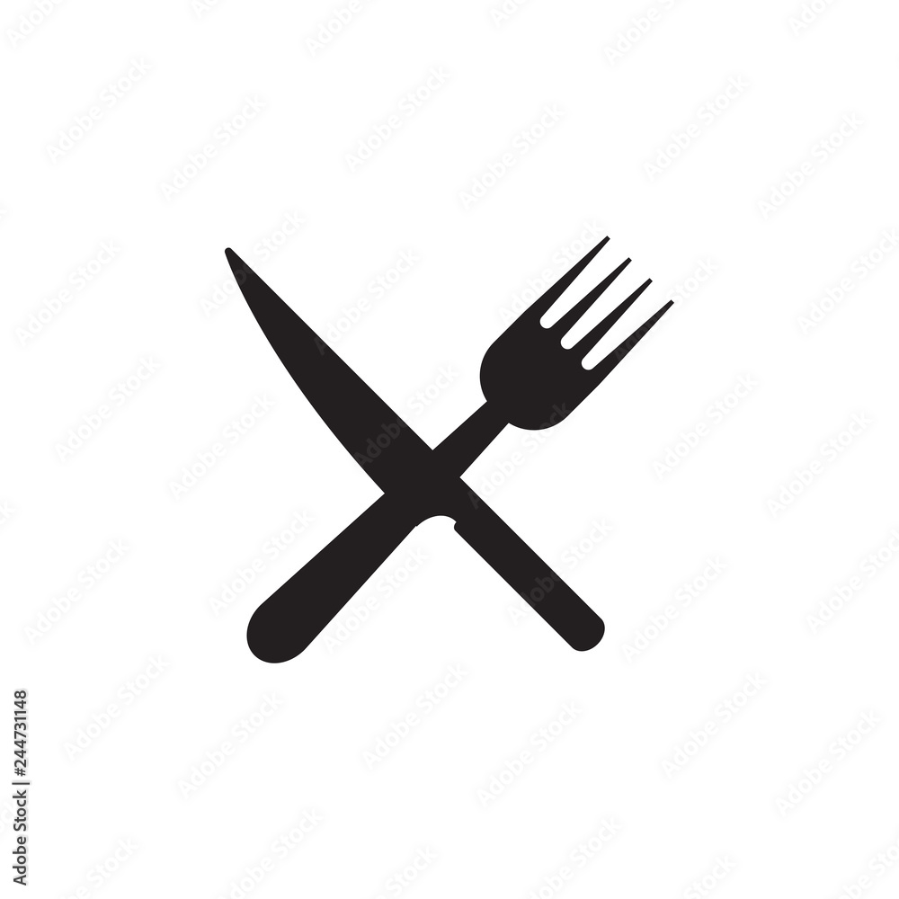 Spoon, knife, fork icon graphic design template vector Spoon, knife, fork icon graphic design template vector