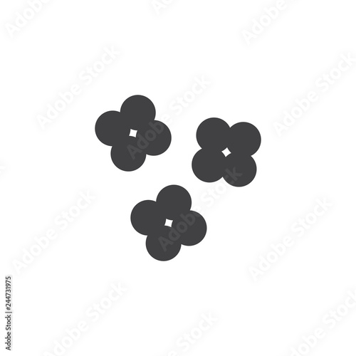 Microscopic Microorganism vector icon. filled flat sign for mobile concept and web design. Micro bacterium simple solid icon. Symbol, logo illustration. Pixel perfect vector graphics