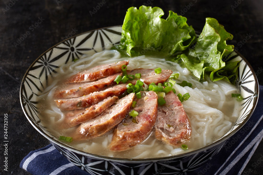 Chinese food, sausage rice noodle
Chinese food, sausage rice noodle