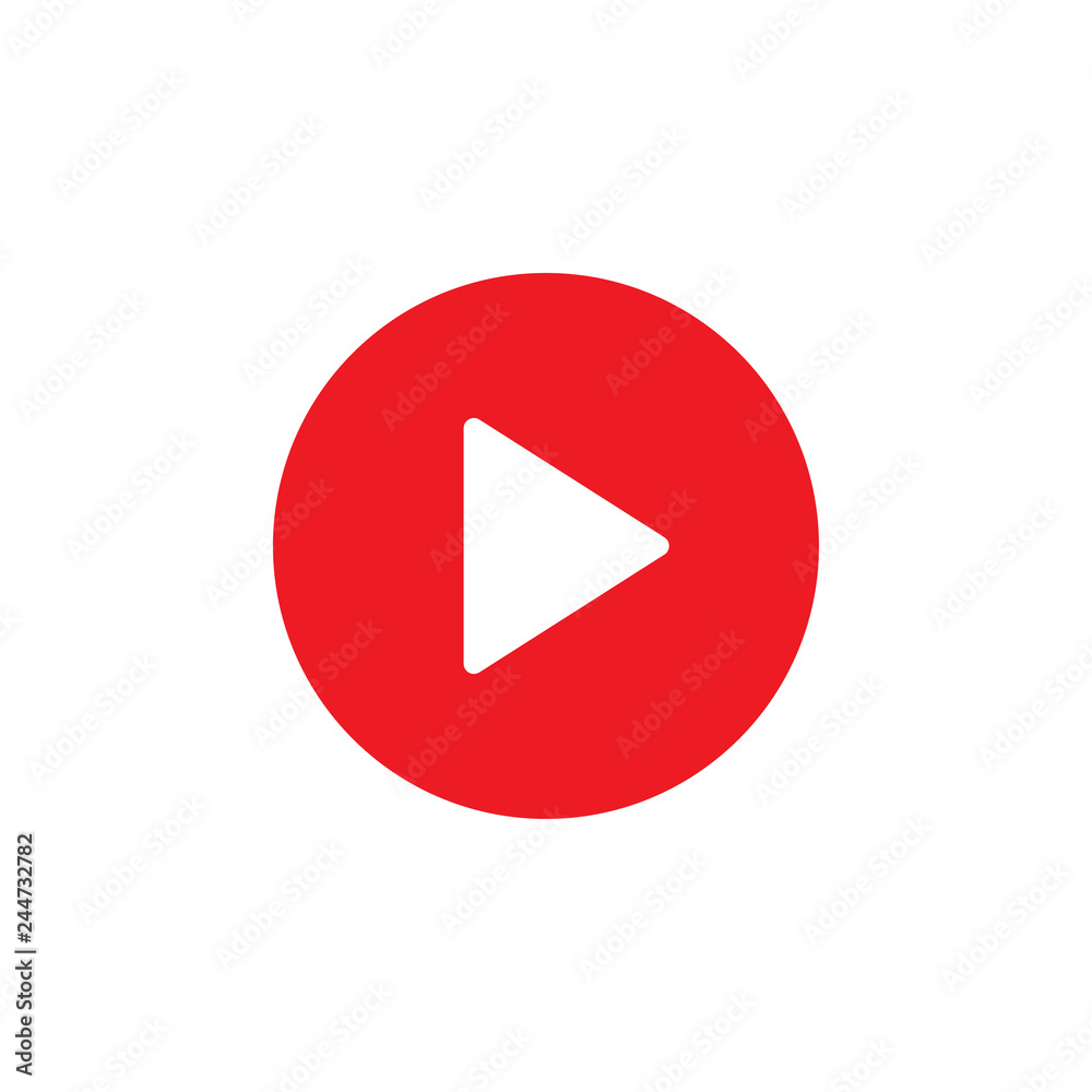 Play video icon graphic design template vector