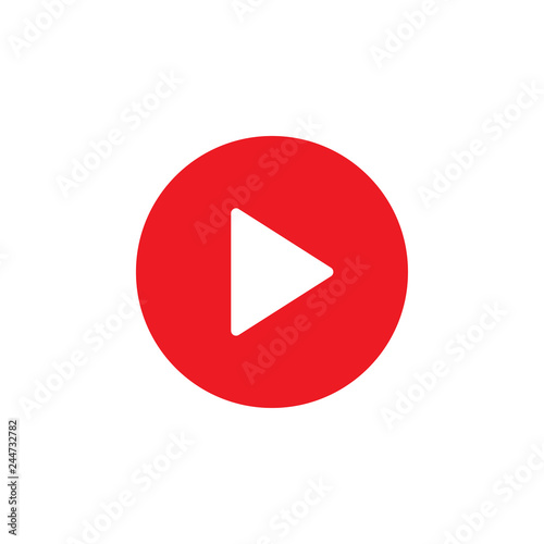 Play video icon graphic design template vector