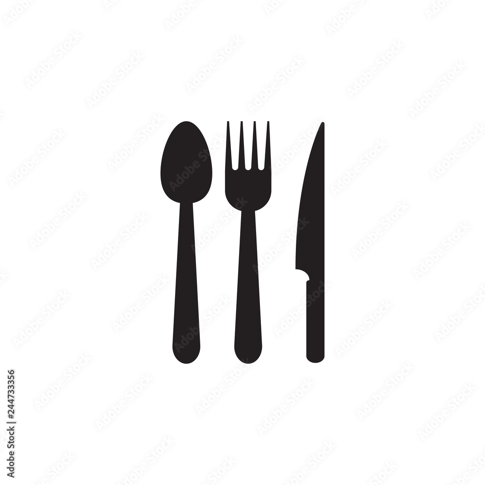 Spoon, knife, fork icon graphic design template vector Spoon, knife, fork icon graphic design template vector