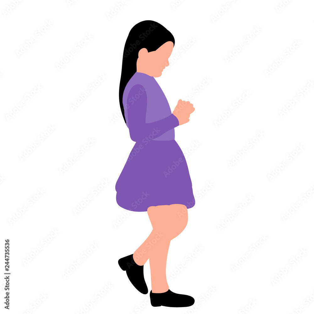  kids are walking, girl