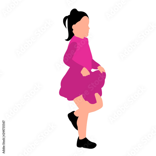 white background, faceless child rejoices