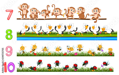 Counting numbers with animals