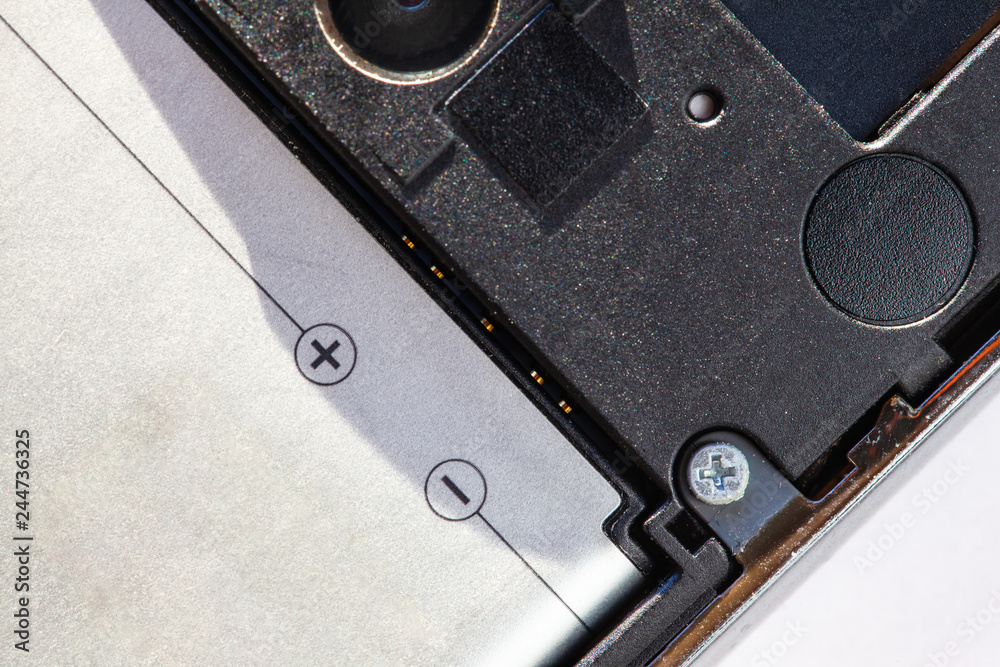 Obraz premium close-up battery in a smartphone