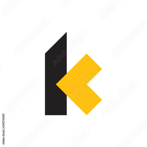 Free Download letter k simple geometric arrow in logo - GFXLoad
