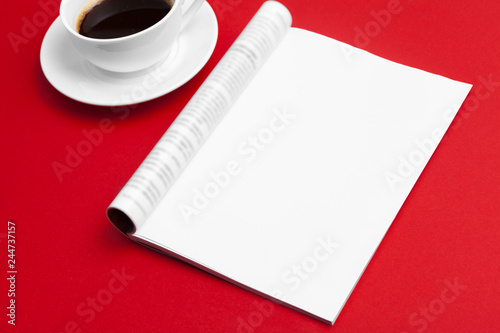 Mock-up magazine or catalog. Blank page.