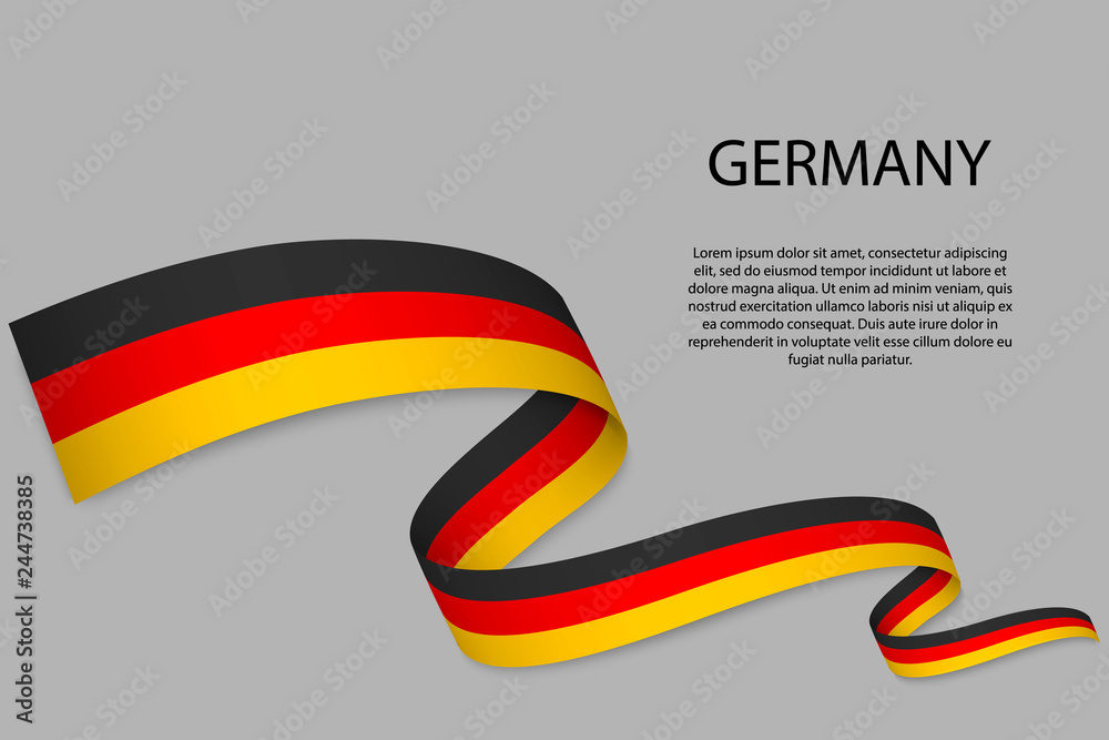 Waving ribbon or banner with flag Waving ribbon or banner with flag