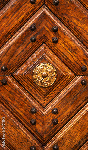 old wooden door close-up
