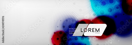 Background abstract - blurred dotted color circle shape, techno bubbles