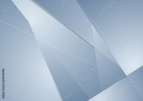 Abstract blue technology polygonal corporate background