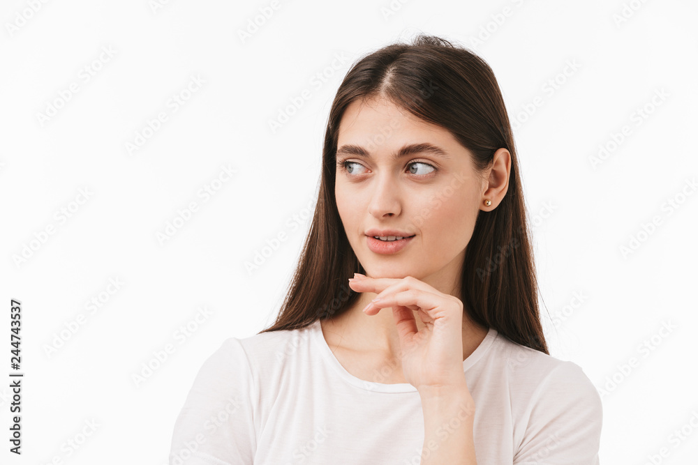 Close up of a young beautiful woman posing Close up of a young beautiful woman posing