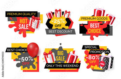 Hot Sale and Best Discounts of Shops Promo Banners