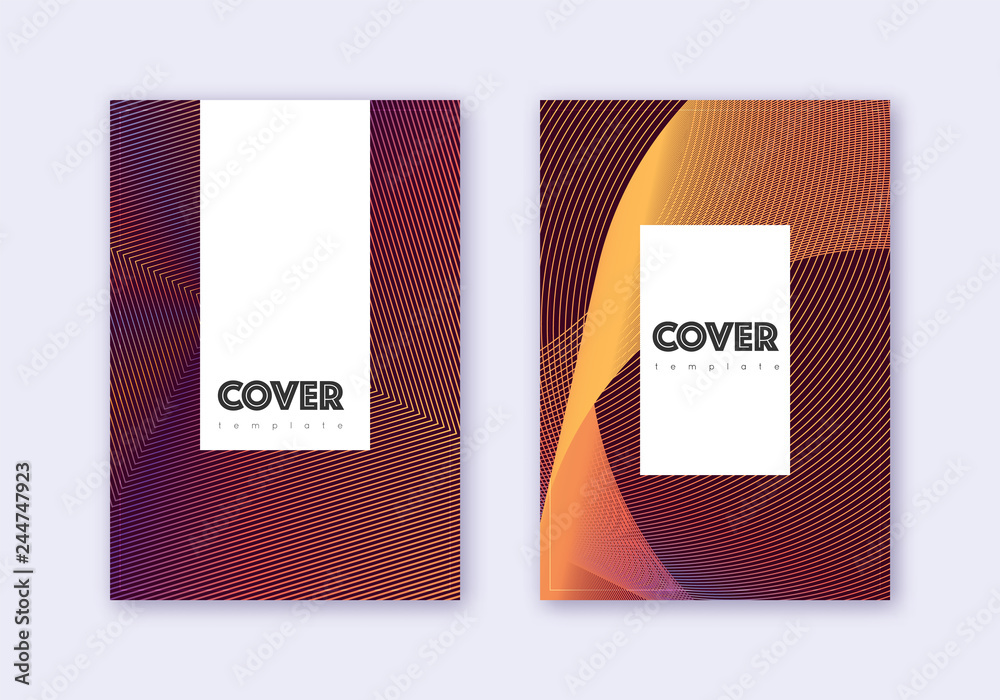 Hipster cover design template set. Orange abstract Hipster cover design template set. Orange abstract