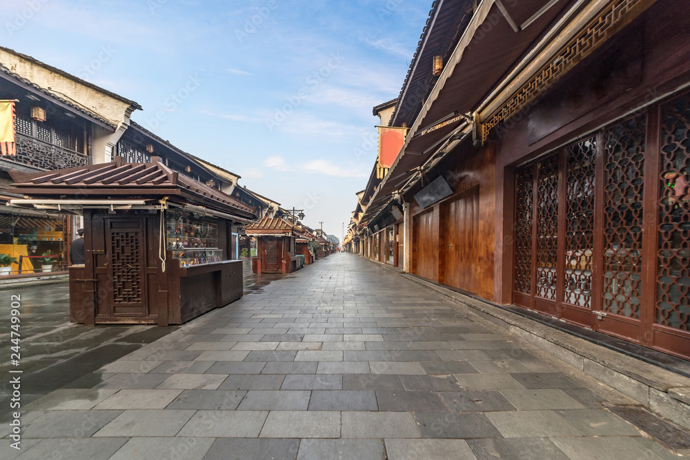 Qinghefang ancient street view in Hangzhou city Zhejiang province China