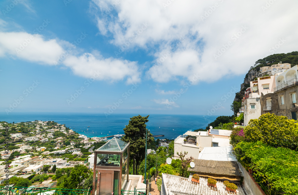 Colorful coastline in Capri island
