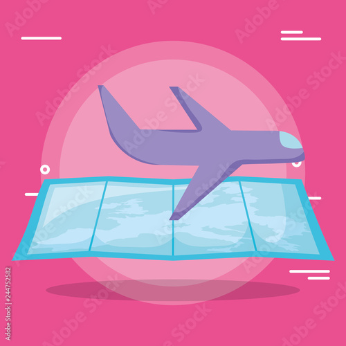 airplane and map design
