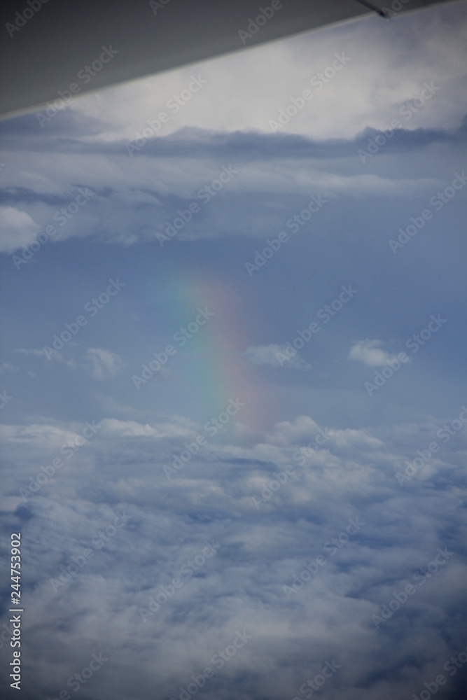 Fototapeta premium 飛行機からみた虹