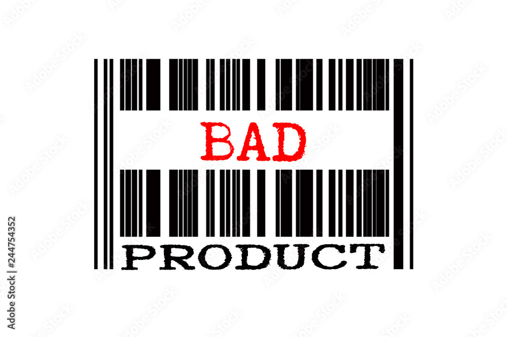 Obraz premium Conceptual text on bar code.