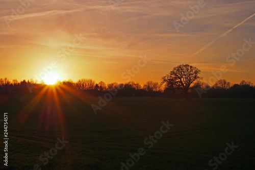 Sonnenuntergang in Schleswig-Holstein