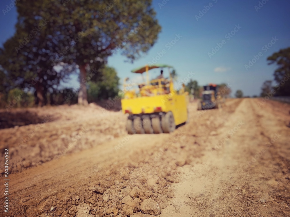 yellow bulldozer at construction site yellow bulldozer at construction site