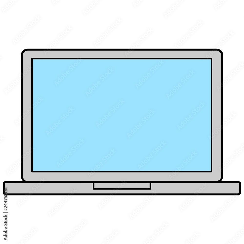 Laptop Icon - A vector cartoon illustration of a Computer Laptop Icon. Laptop Icon - A vector cartoon illustration of a Computer Laptop Icon.