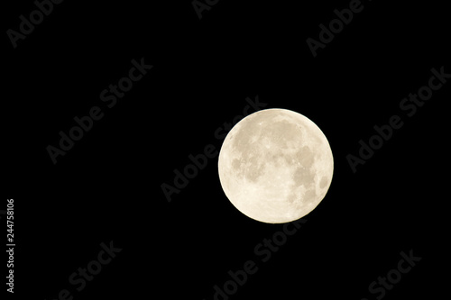 The moon will pass through Earth's shadow 01-23-2019 in the only total lunar eclipse. The Moon is an astronomical body that orbits planet Earth and is Earth's only permanent natural satellite.