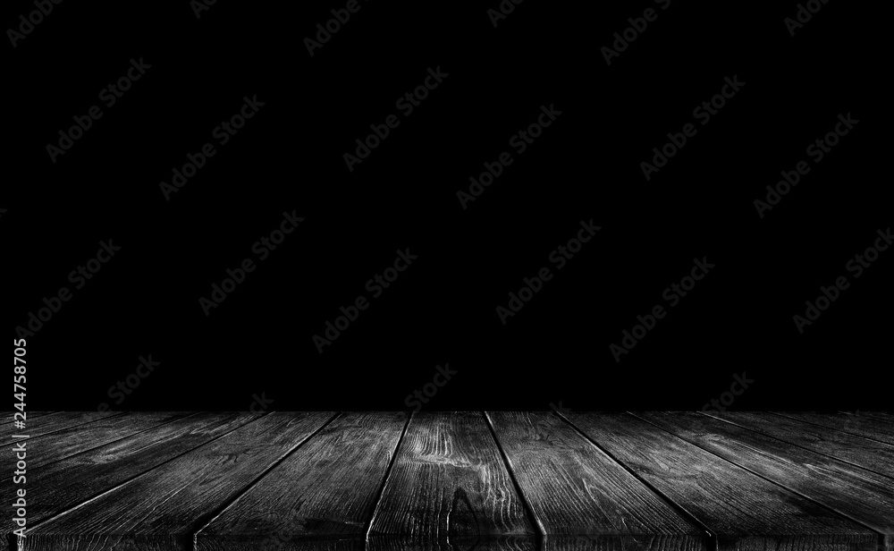 Obraz premium Black wood background