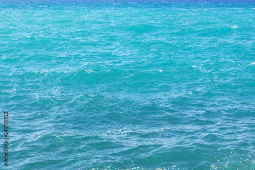 Background with sea waves and blue water