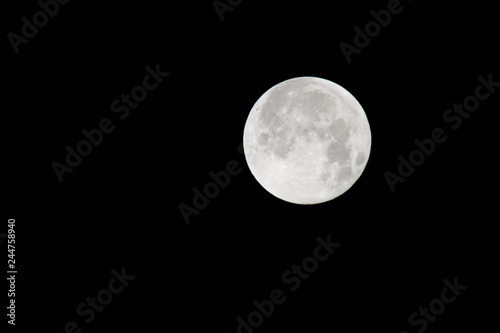 The moon will pass through Earth's shadow 01-23-2019 in the only total lunar eclipse. The Moon is an astronomical body that orbits planet Earth and is Earth's only permanent natural satellite.