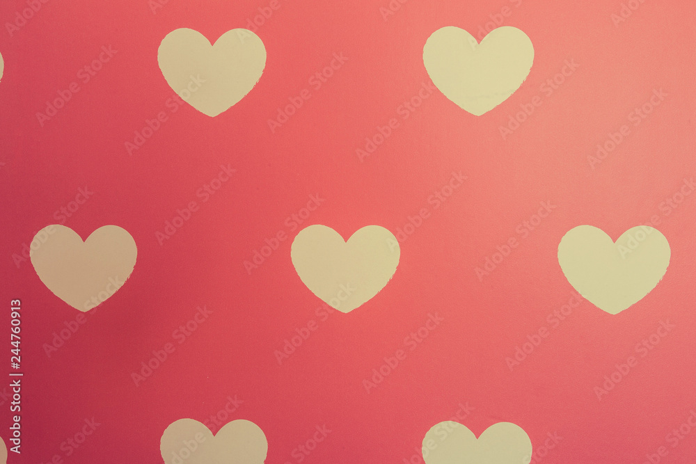 romantic wallpaper with hearts texture background pink. valentines concept